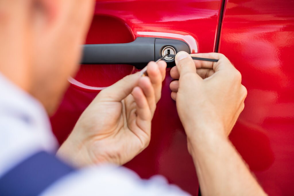 Opening Car Door With Lockpicker