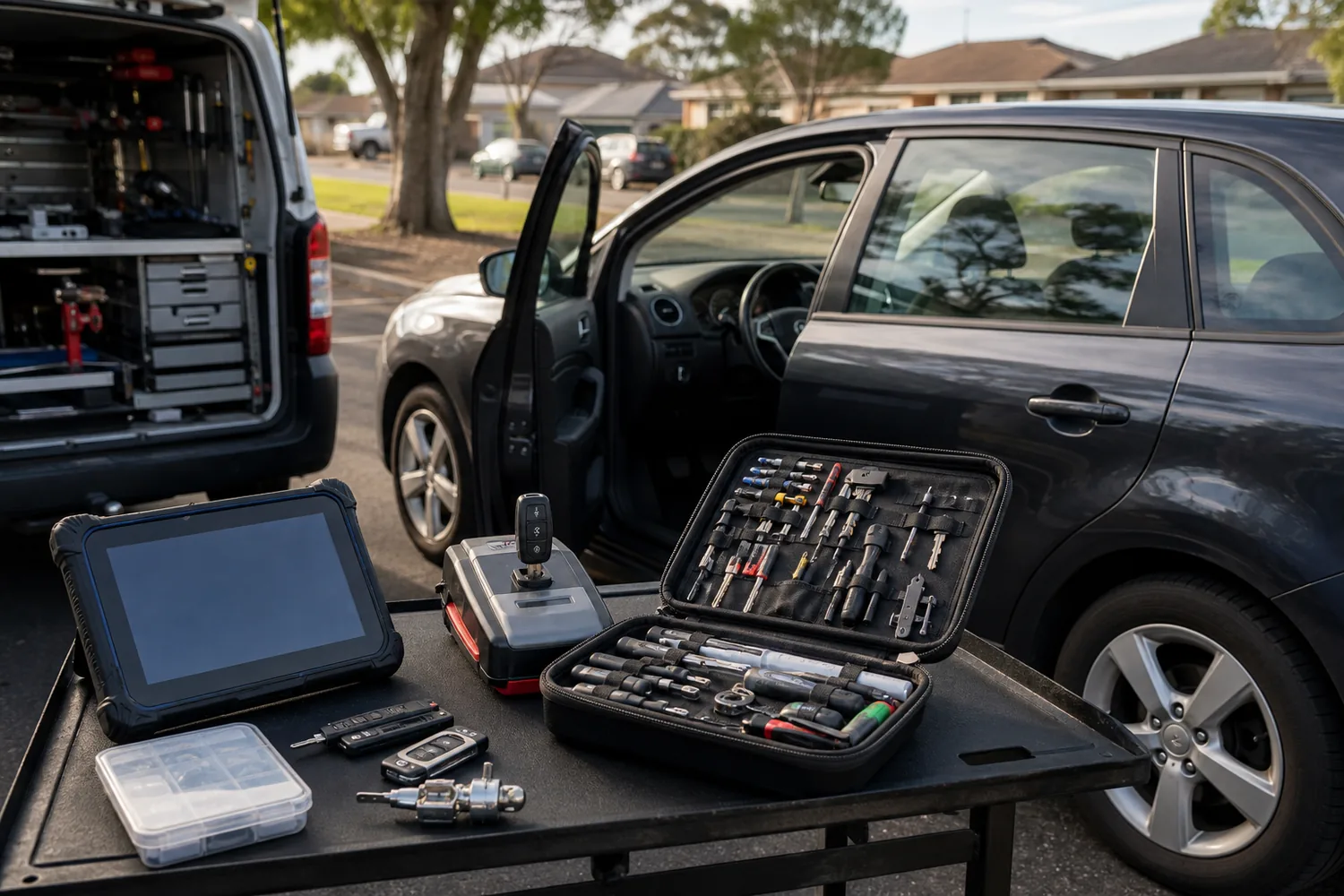 Car key programming tools for mobile automotive locksmith service in Hampton Park