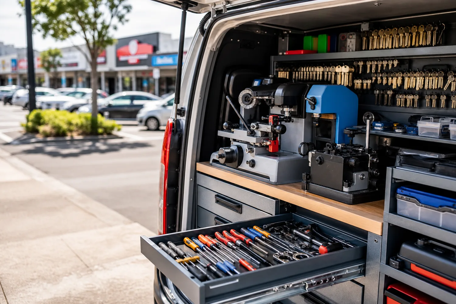 Car key safety tools and automotive locksmith equipment